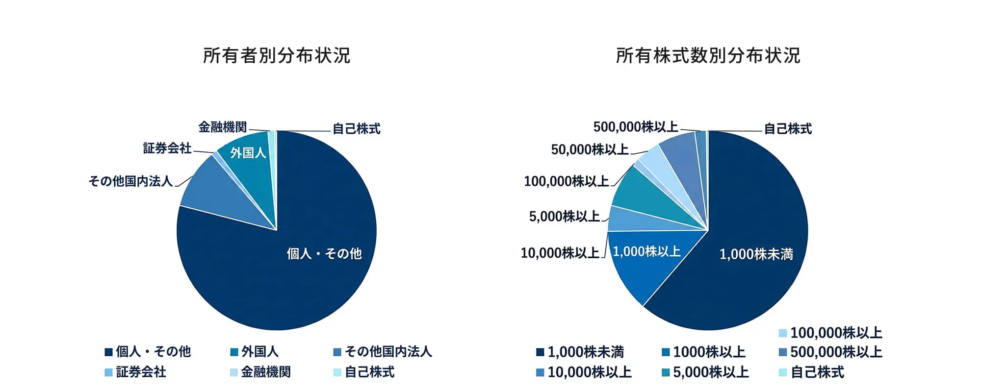 所有株式数別分布状況のグラフ
